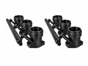 Adapter Kit with Fuel Rails for Upgrade to 996 GT3 Manifolds, 40mm / 42mm Black. Porsche 911 1974-89 - AMS9050082 + AMS9050033, AMS9050084 + AMS9050033